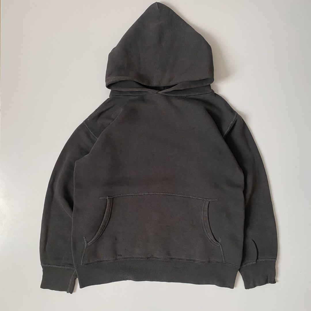 50-60s ヴィンテージスウェットフーディ フェードブラック