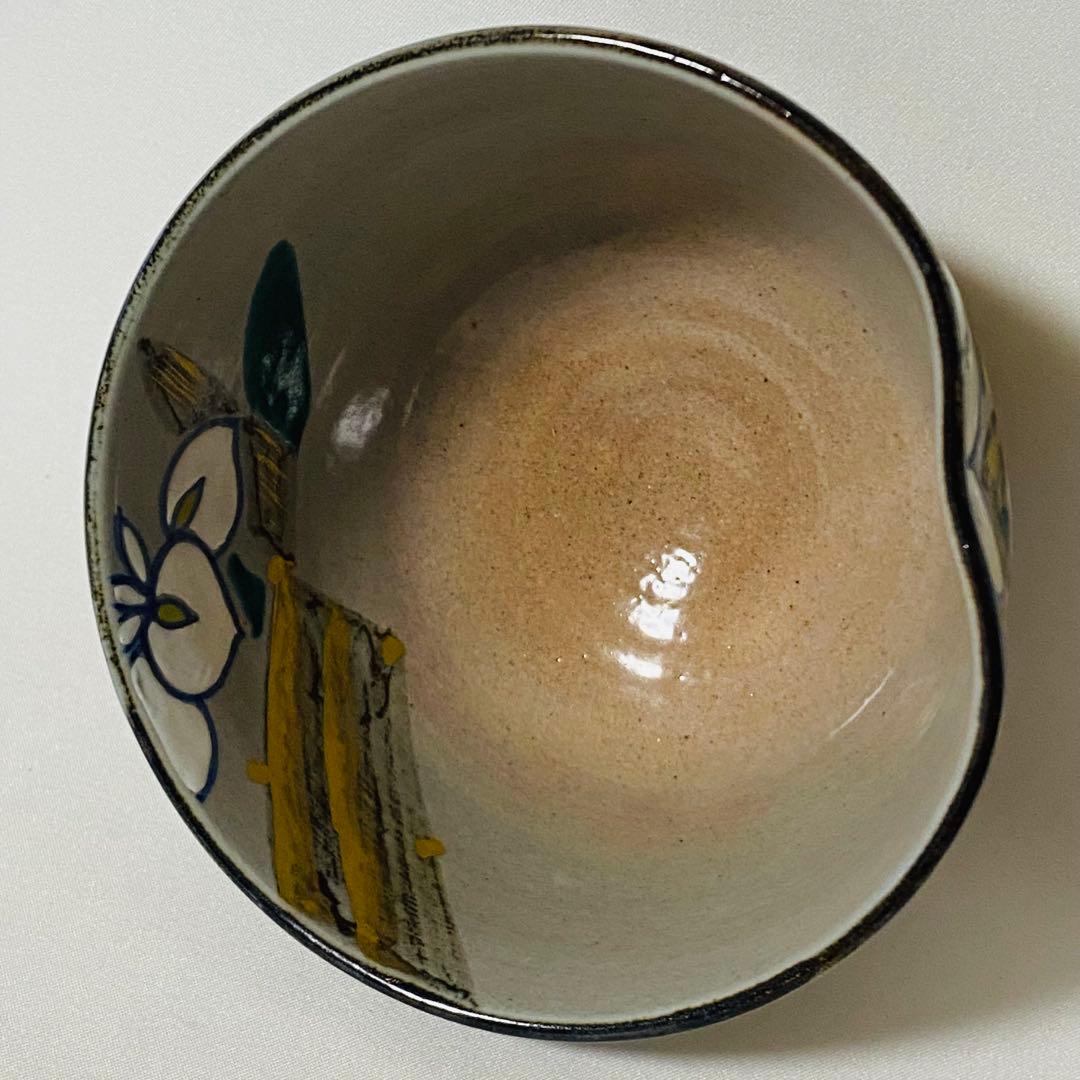 押小路窯 庄左ェ門 作 色絵 抹茶碗 茶道 茶道具 木箱 抹茶 茶碗 茶器