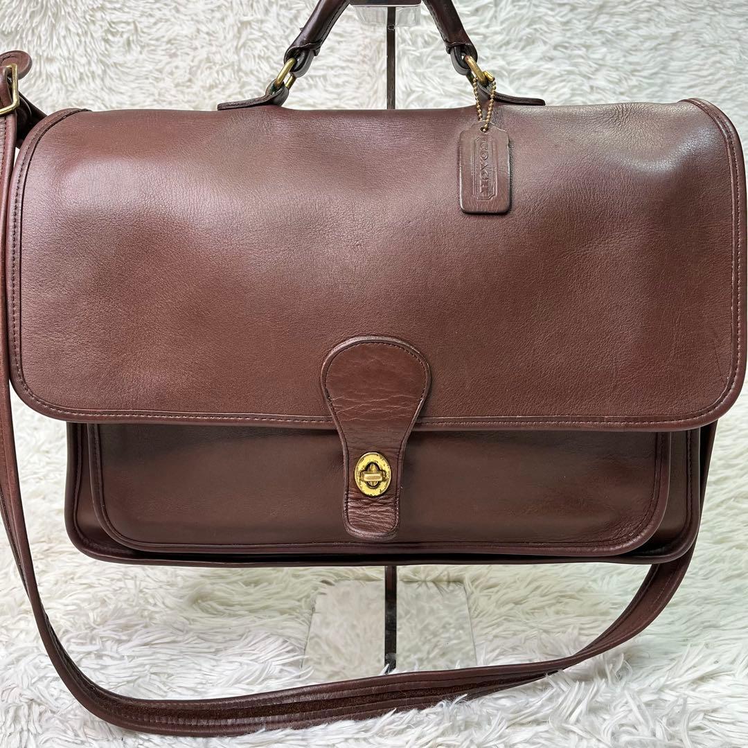 希少✨COACH コーチ ビンテージ 5180 ブルリーフケース 2way