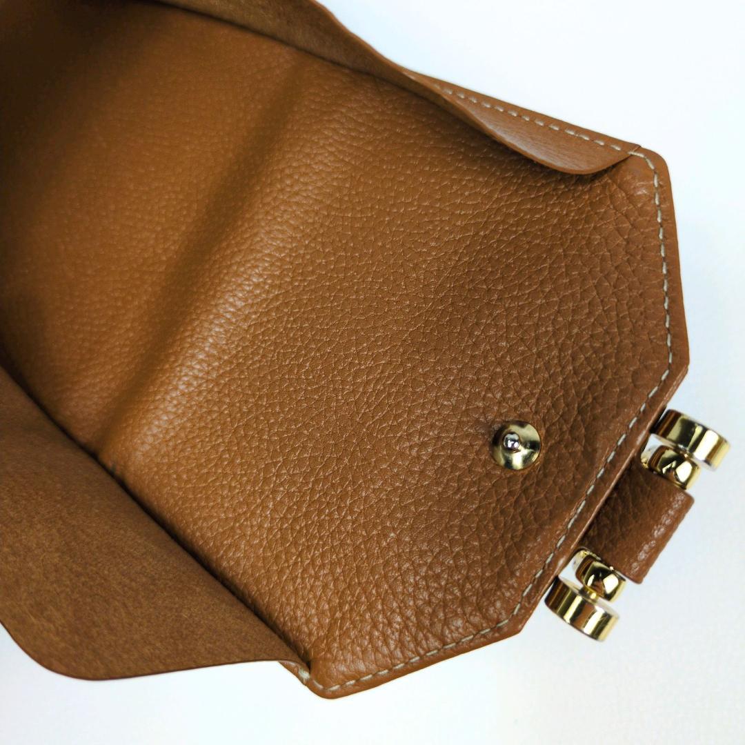 アタオ ロトロ ウォレット 二つ折り財布 キャメル コンパクトウォレット