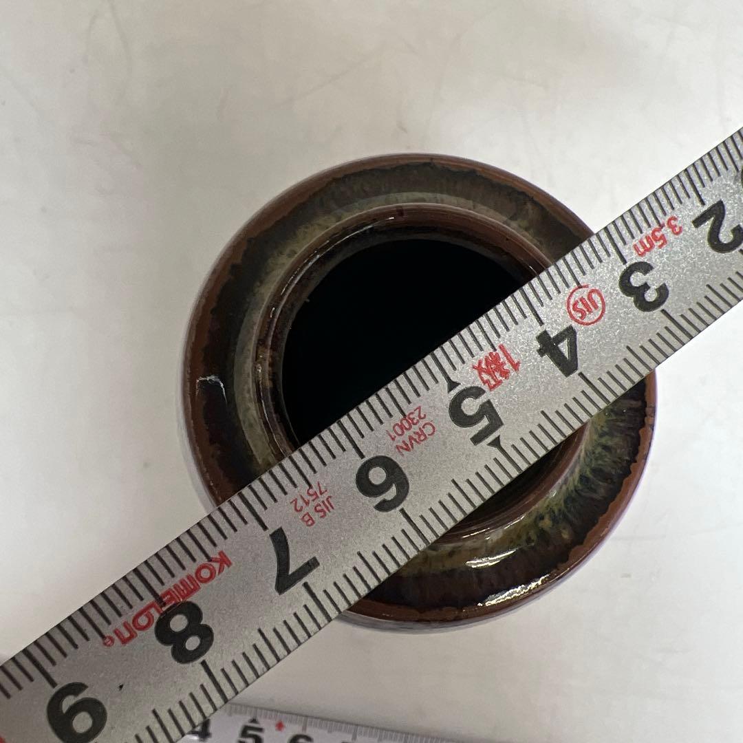 ☆茶3 十三代　高取八仙　茶入　共箱　高さ10.3cm 東K8-0125①