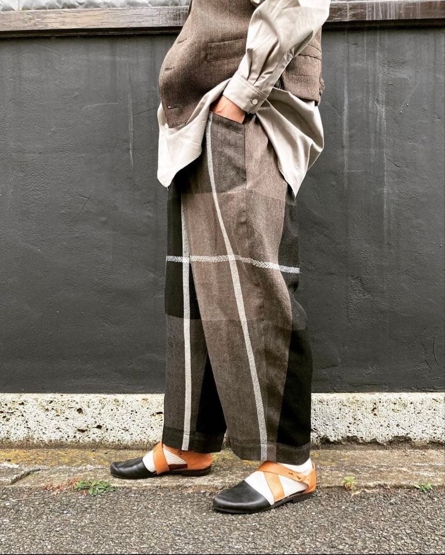 HAVERSACK ビッグチェックサルエルパンツ【新品】