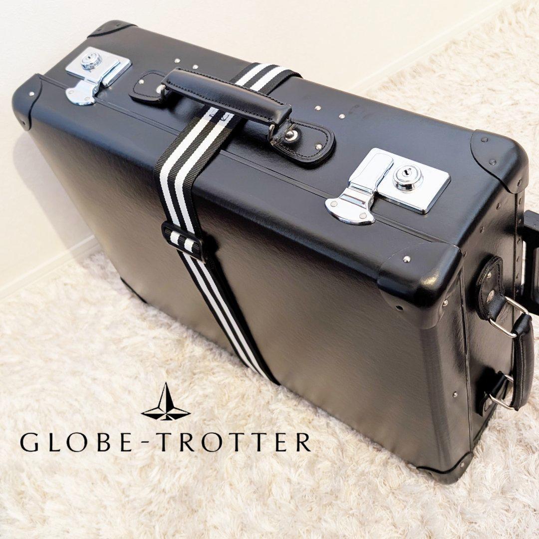 美品★グローブトロッター２輪／21インチ３５Ｌ中古トロリースーツケース鍵ベルト付