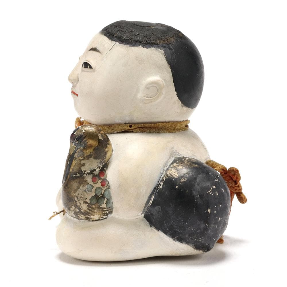 418B 江戸 御所人形 童子 人形 鶴 時代 高さ9㎝