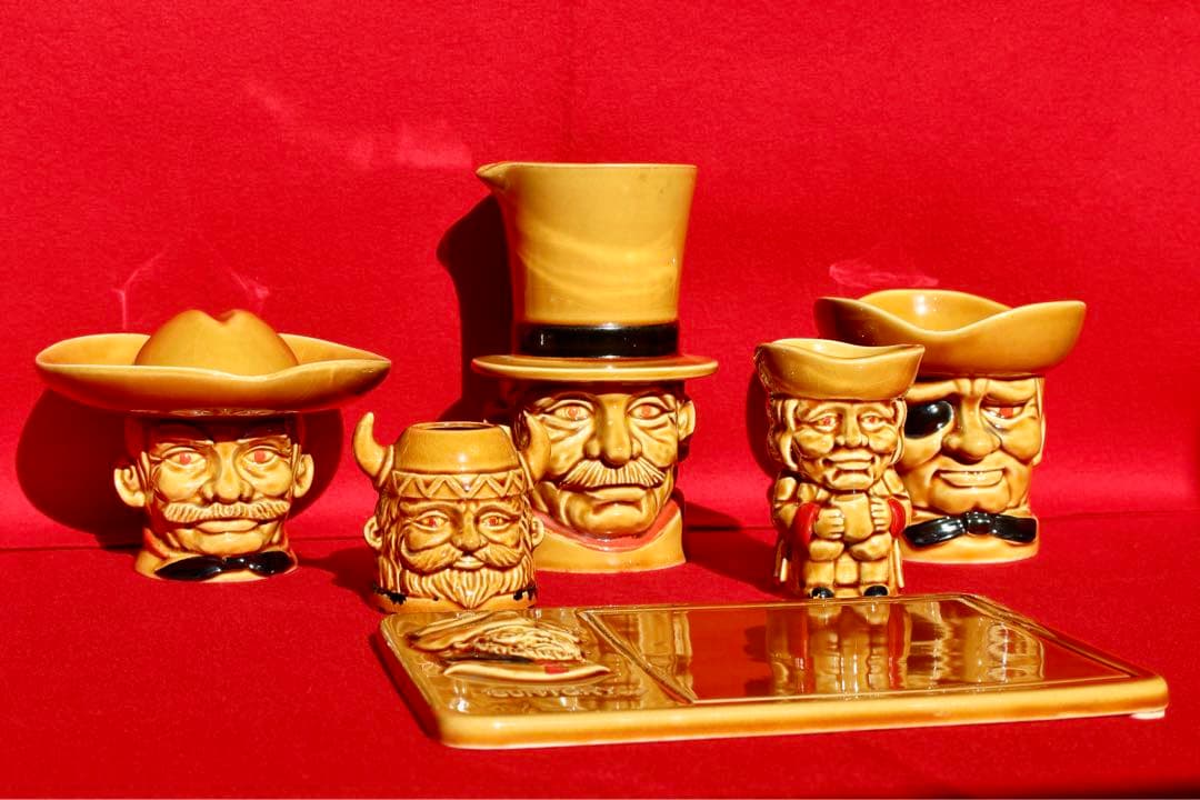 陶磁器【SUNTORY トリス人形セット　非売品　販促品　コレクション　置物】