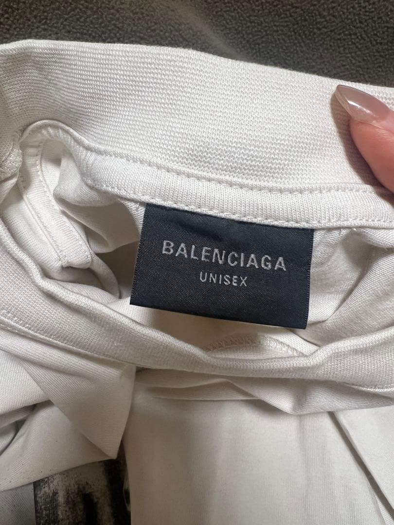 BALENCIAGA ロゴホワイト Tシャツ UNISEX