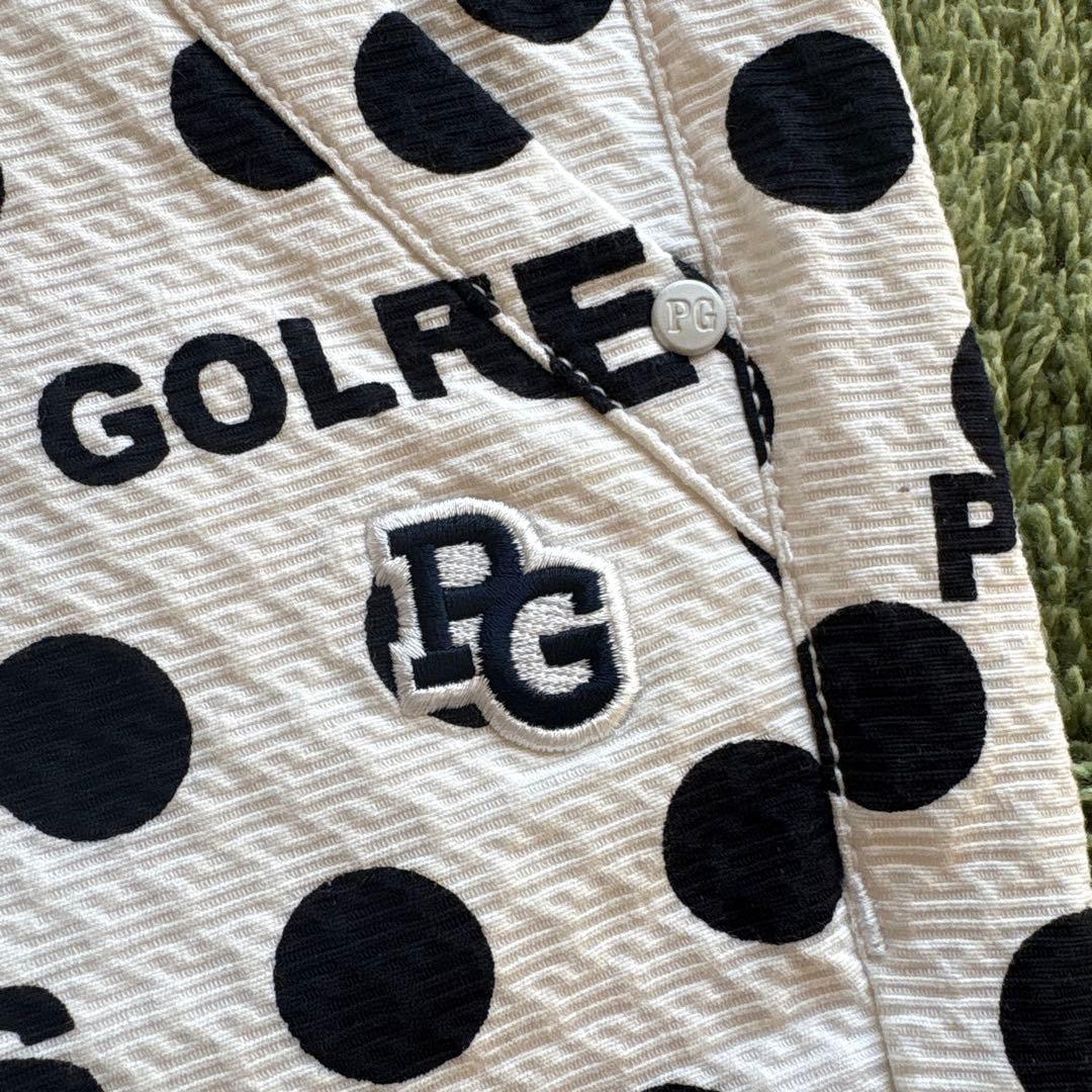 パーリーゲイツ☆タグ付き新品 アートピケ ドット×ロゴ柄 パンツ