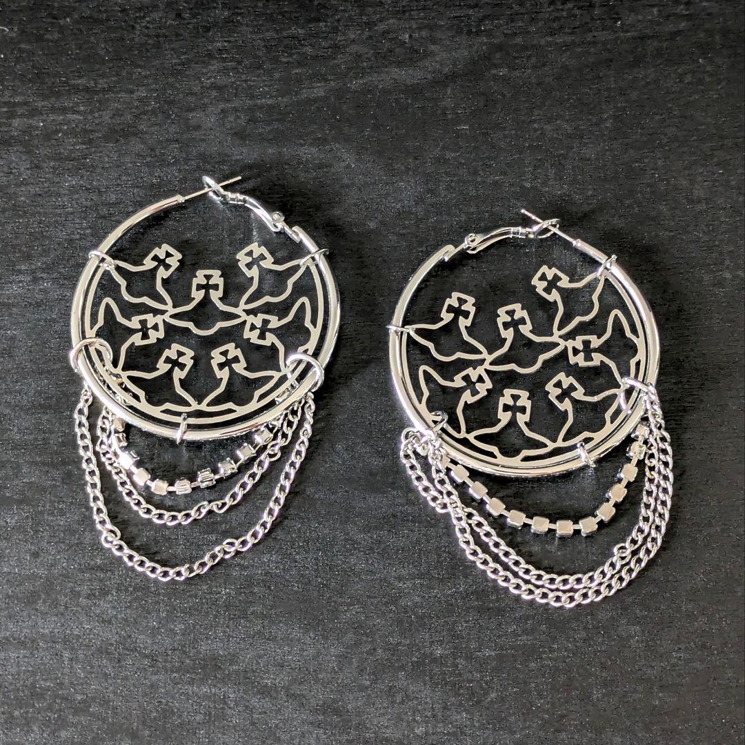 vivienne westwood 透かし彫り ORB クリスタル フープピアス