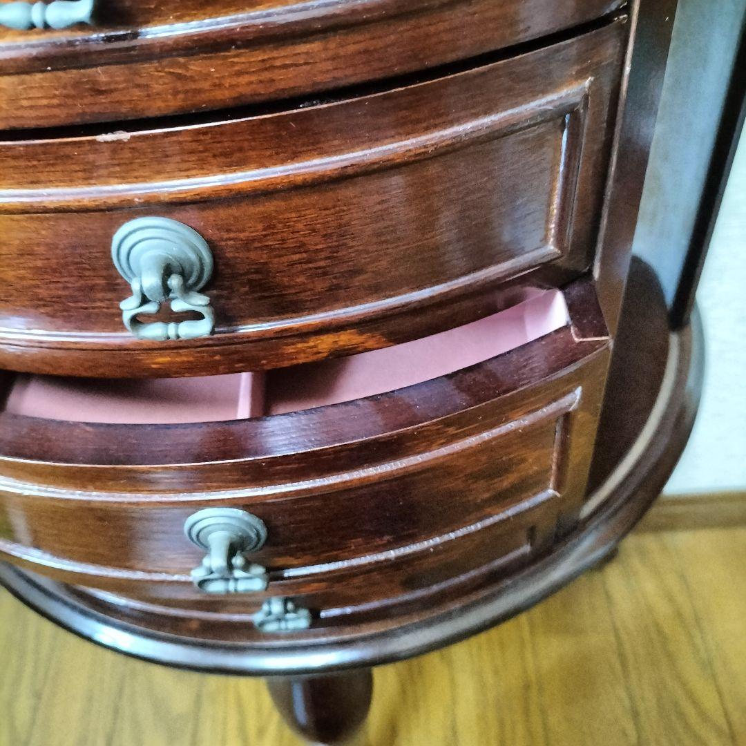 ヴィンテージ　アンティーク風　キャビネット　チェスト　ジュエリー　アクセ収納