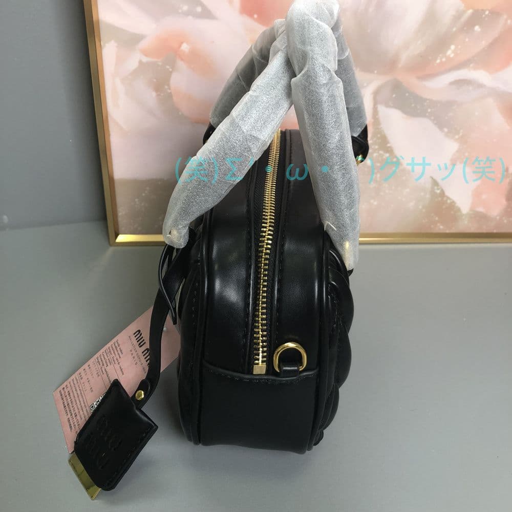 miumiu ショルダーバッグ レディース 黒 ブラック ハンドバッグ