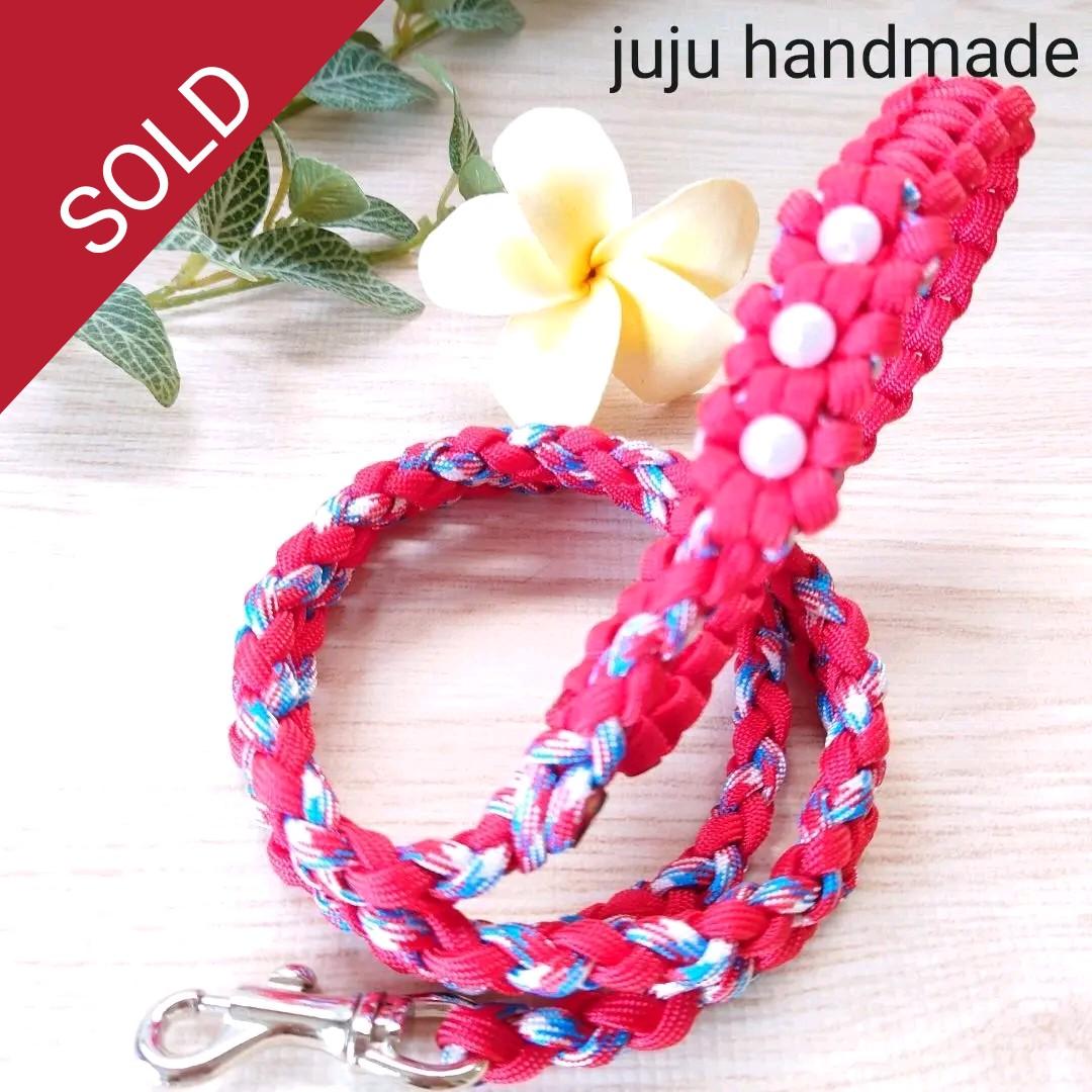 パラコードリード❥トリコカラー　お花　№037