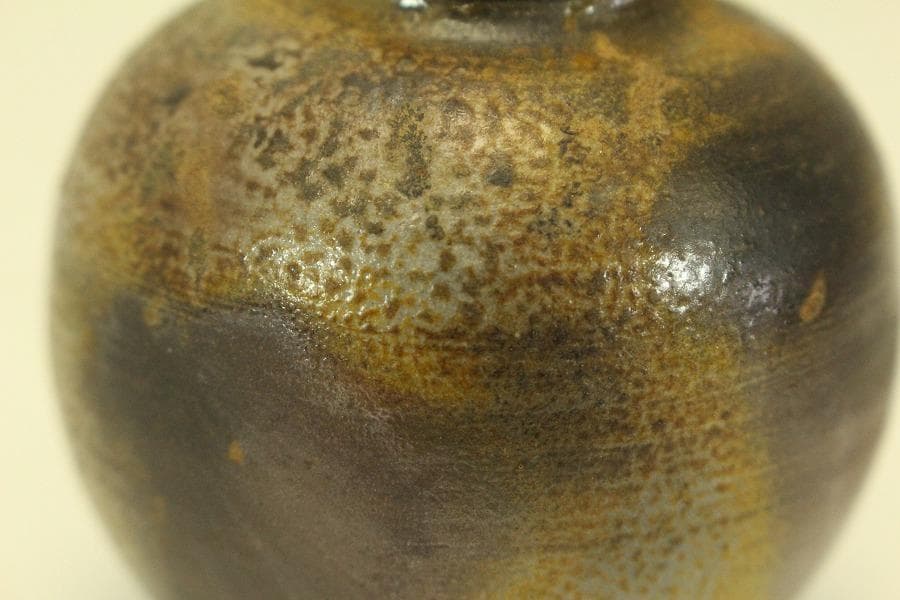 茶道具 備前 文淋茶入 美品(A781)