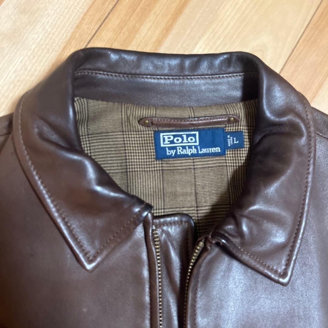 た*け様 名作【Ralph Lauren】LAMBSKIN LEATHER JA