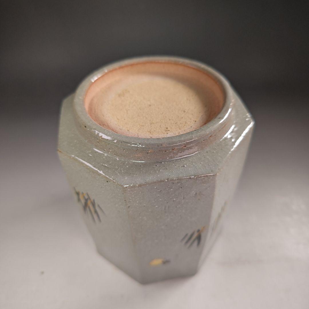 ウ267 水指『沖野和香』『乾山　八角　蛍　水指　共箱』茶道具