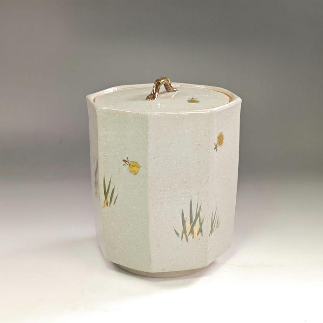 ウ267 水指『沖野和香』『乾山　八角　蛍　水指　共箱』茶道具