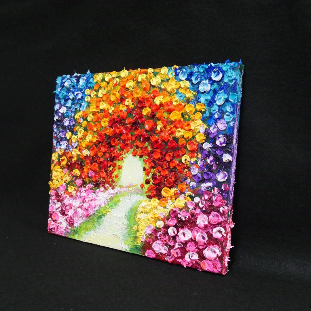 油絵 油彩 油彩画 絵画 【Flower path】
