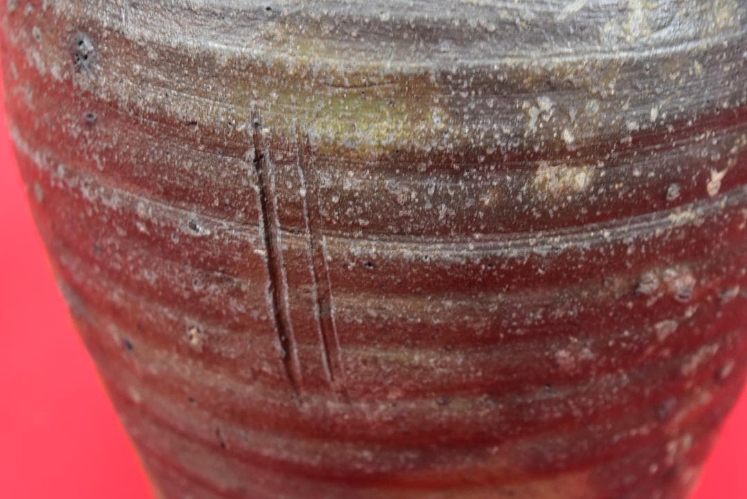 【桃山時代保証】古備前壷/焼物/重量2,7kg/掛軸/名家伝来/AB-47