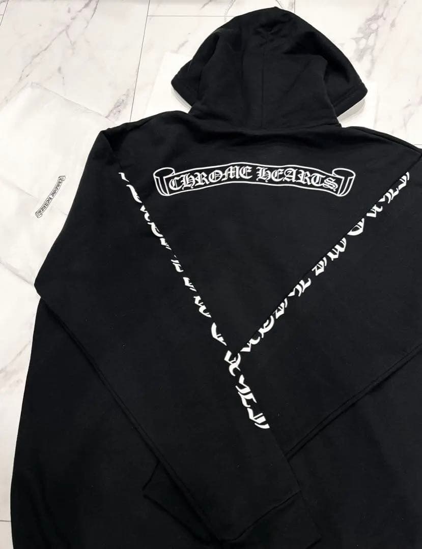 ChromeHearts銀座店購入スクロールラベルジップパーカー 新品未使用