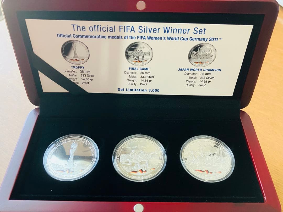 希少！ プレミア品！FIFA女子2011年W杯ドイツ大会優勝記念メダルセット