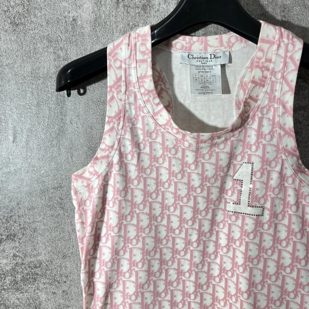 [大人気]　ディオール　Dior　タンクトップ　トロッター　コットン　ガリアーノ