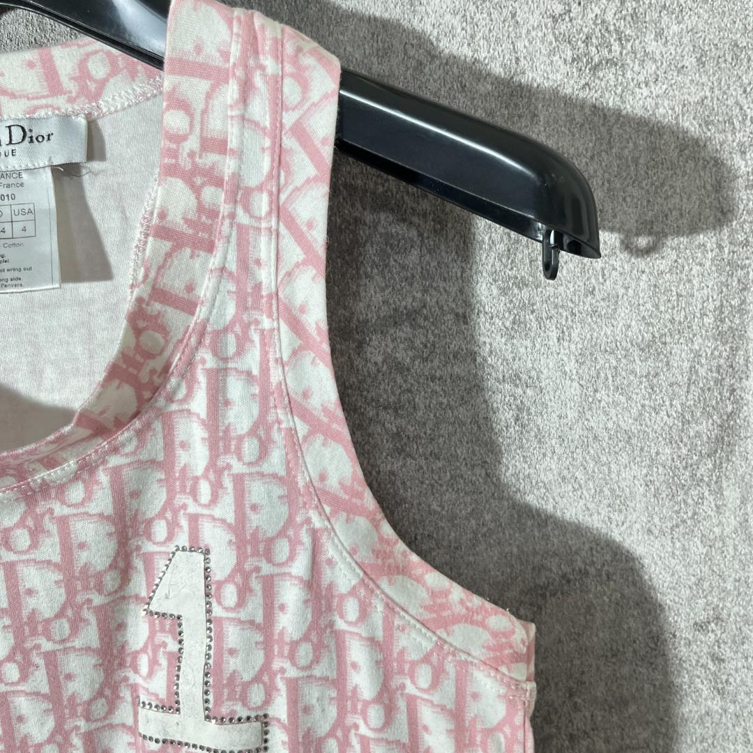 [大人気]　ディオール　Dior　タンクトップ　トロッター　コットン　ガリアーノ