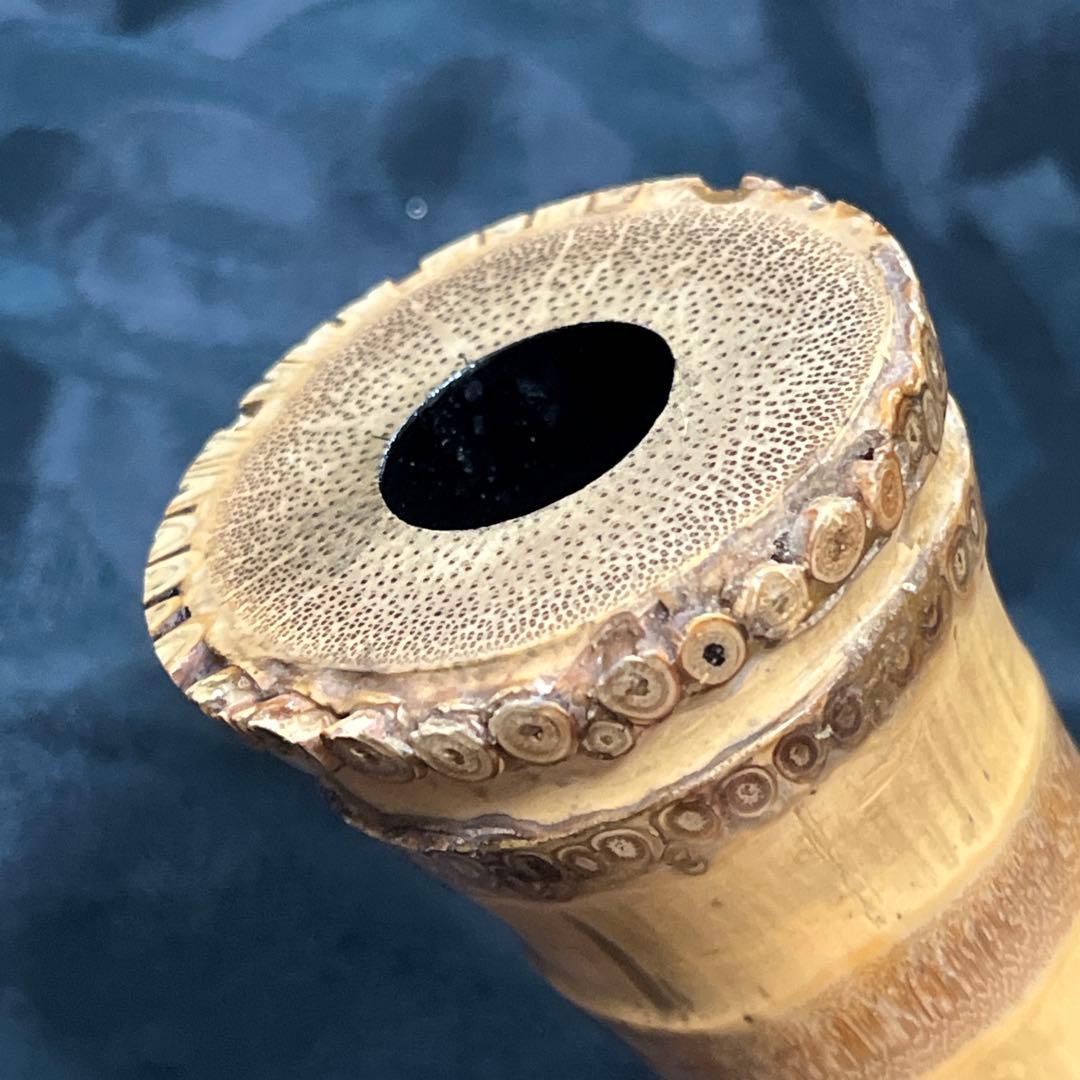 尺八 琴古流 在銘 一尺九寸管 籐巻 銀三線 【音出し確認済み】