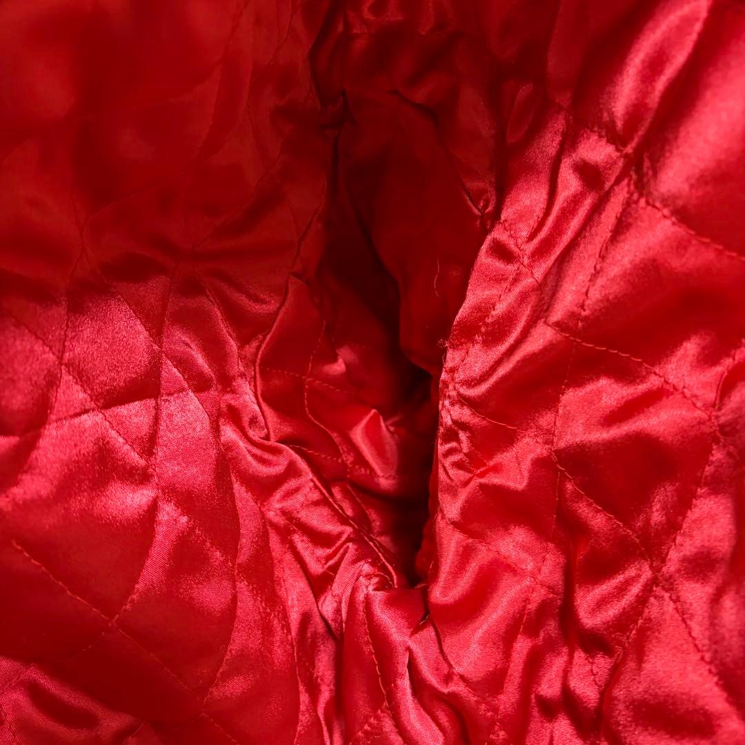 ロンジャン　パテッドライダース　レッドキルティング　白