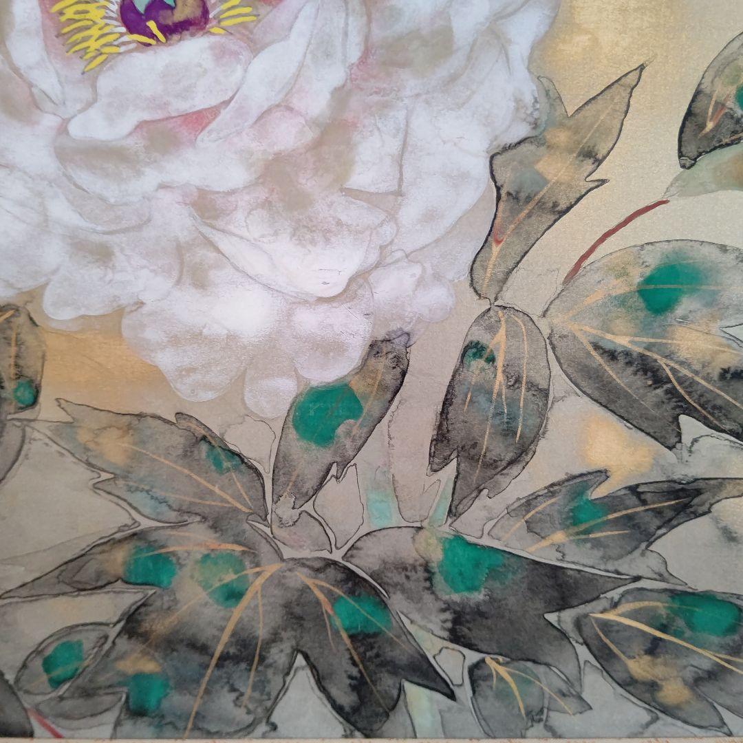 掛軸 『牡丹 』 常岡文亀