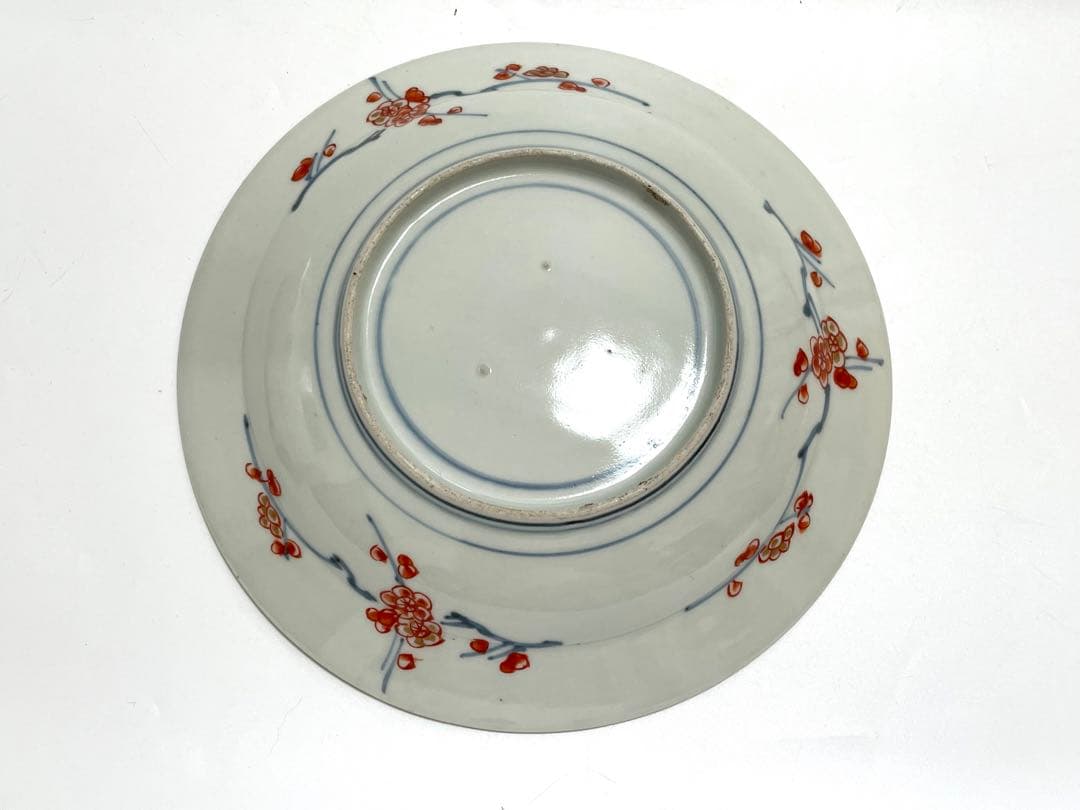 アンティーク　骨董　古伊万里　金襴手　輸出伊万里　輸出手　芙蓉手　七寸皿