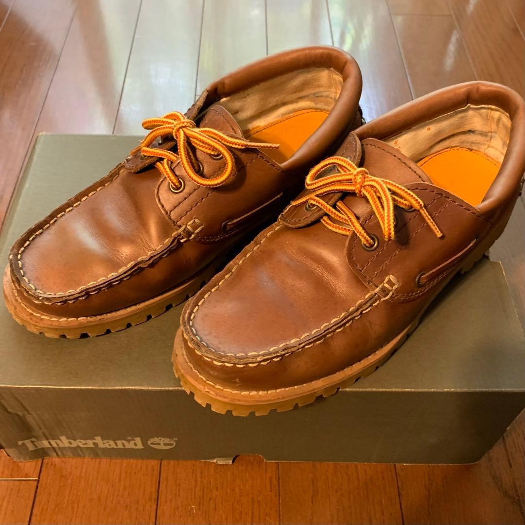 ランズエンド レザー ボートシューズ デッキシューズ モカシンシューズ