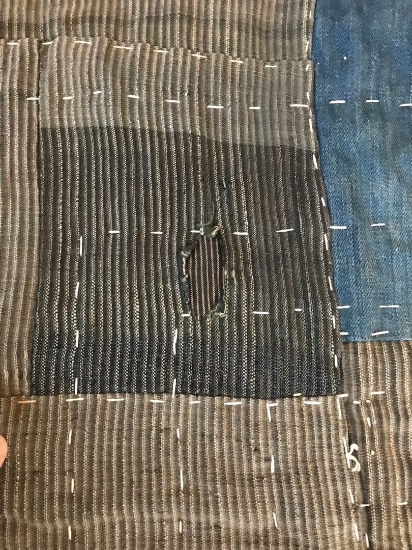 古布　木綿　刺子　 襤褸　155×153.5