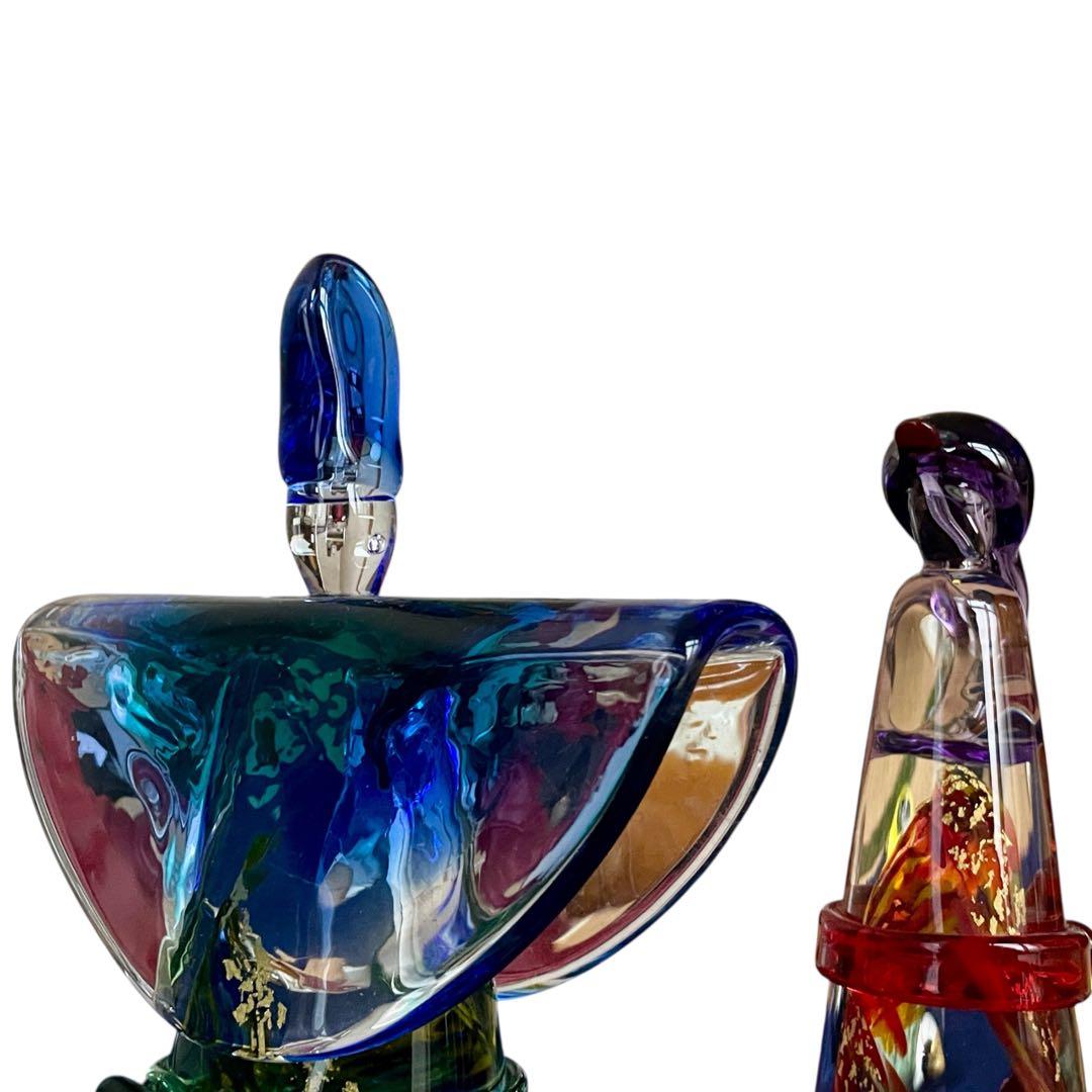 【美品】近代工芸 multi glass マルティグラス 雛人形 ガラス工芸