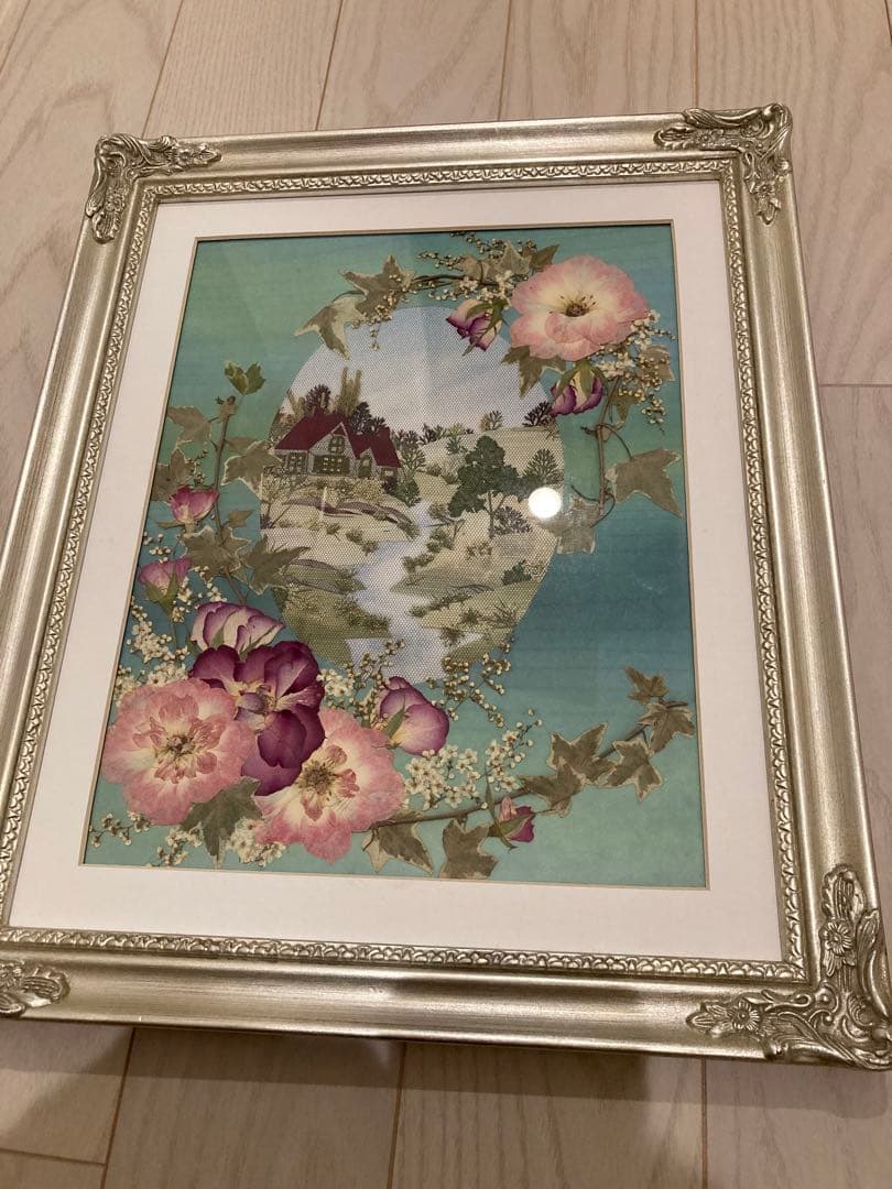 美品　押し花アート額