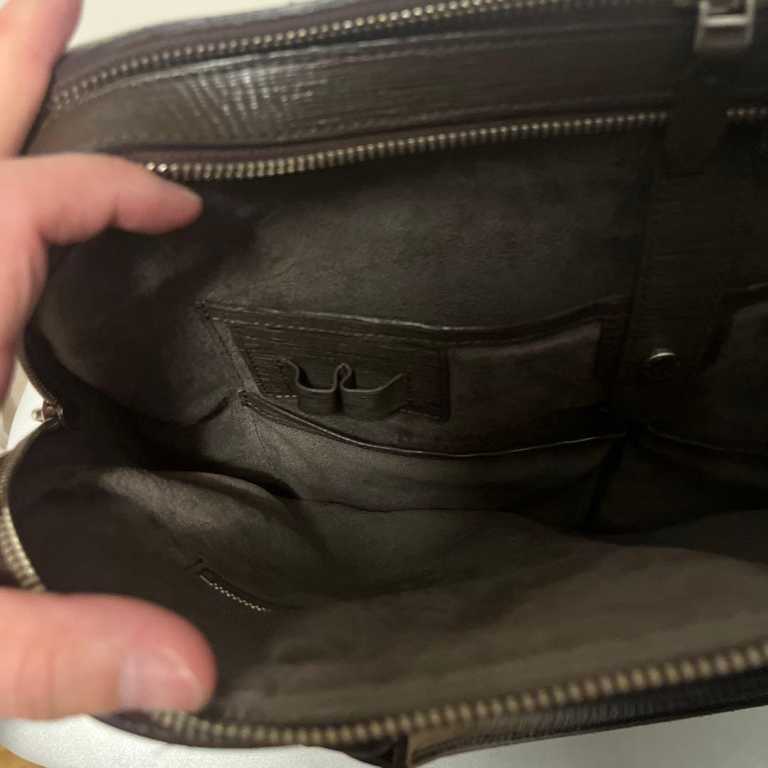 ペッレモルビダキャピターノ 2室タイプ 2way ブリーフケース茶ブラウン干場