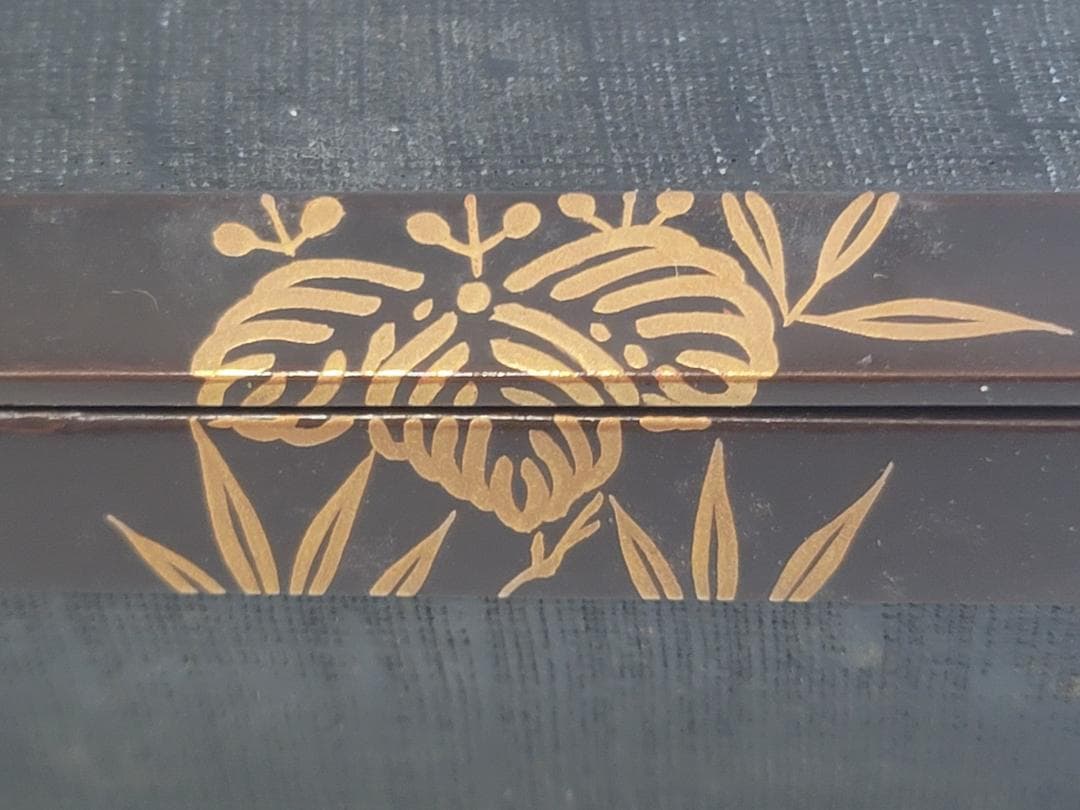 蒔絵 小箱 台付 二件 美品 DT701