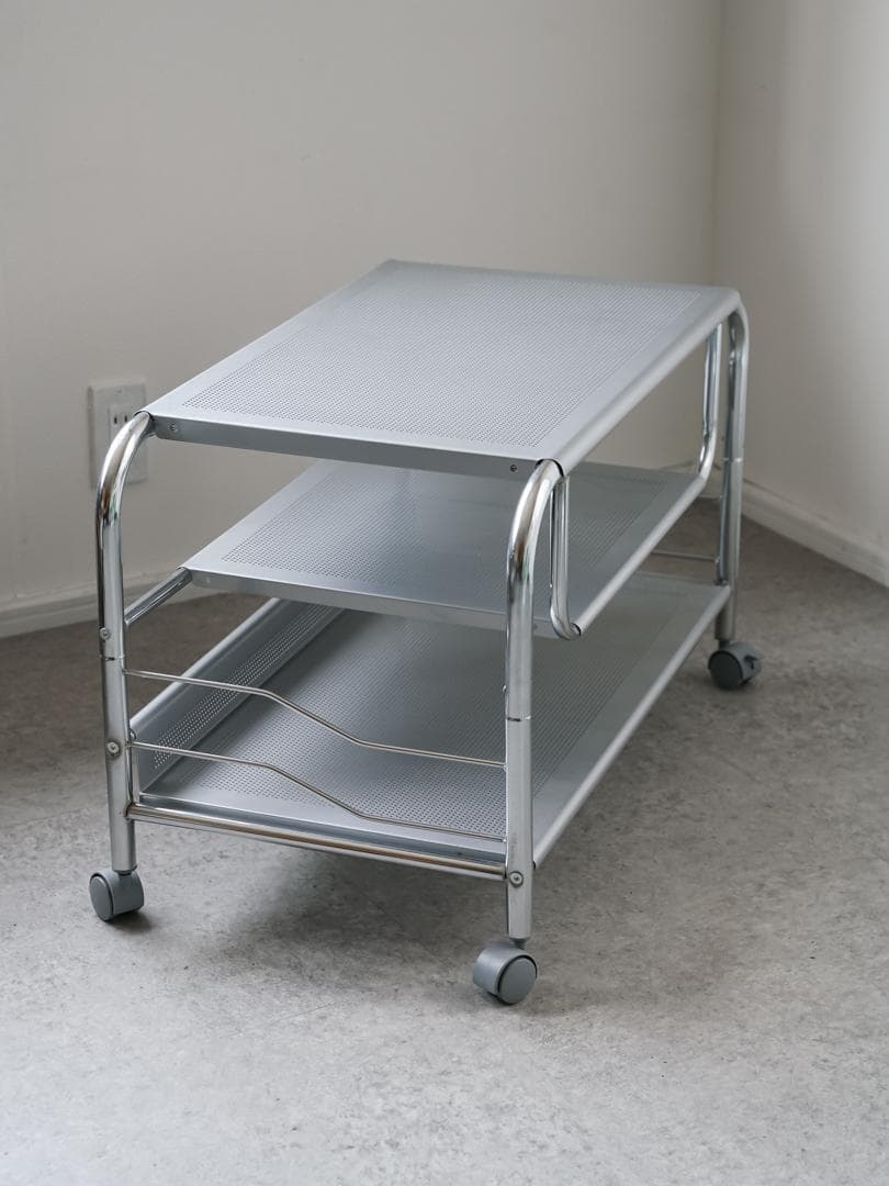 80-90's vintage パンチングメタル テーブル/TVボード モダン