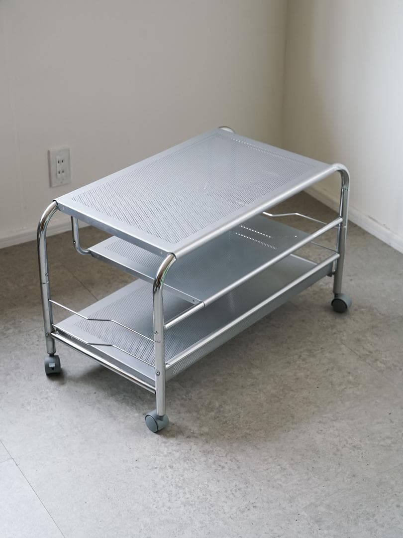 80-90's vintage パンチングメタル テーブル/TVボード モダン