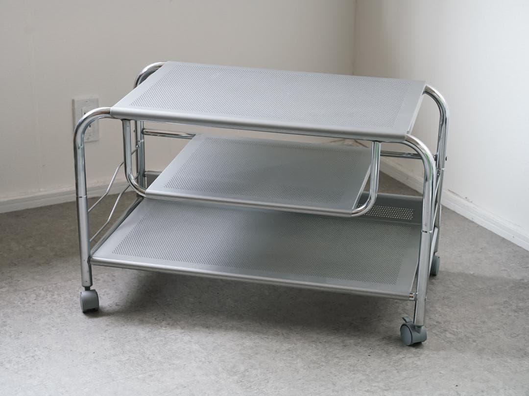 80-90's vintage パンチングメタル テーブル/TVボード モダン