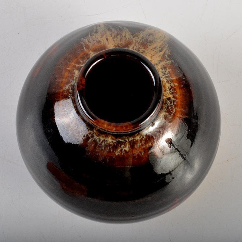 茶道具　桶谷定一作　内海茶入　共箱　V　6691