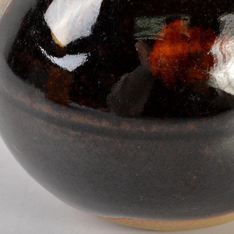 茶道具　桶谷定一作　内海茶入　共箱　V　6691