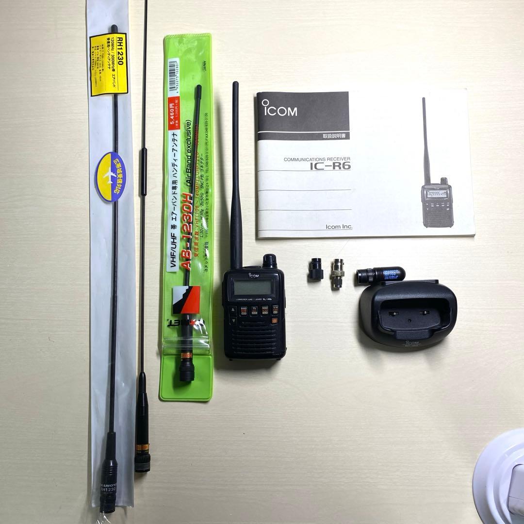 ち*だ様 動作確認済み icom ic-r6 アンテナ SMA→BNC変換コネク