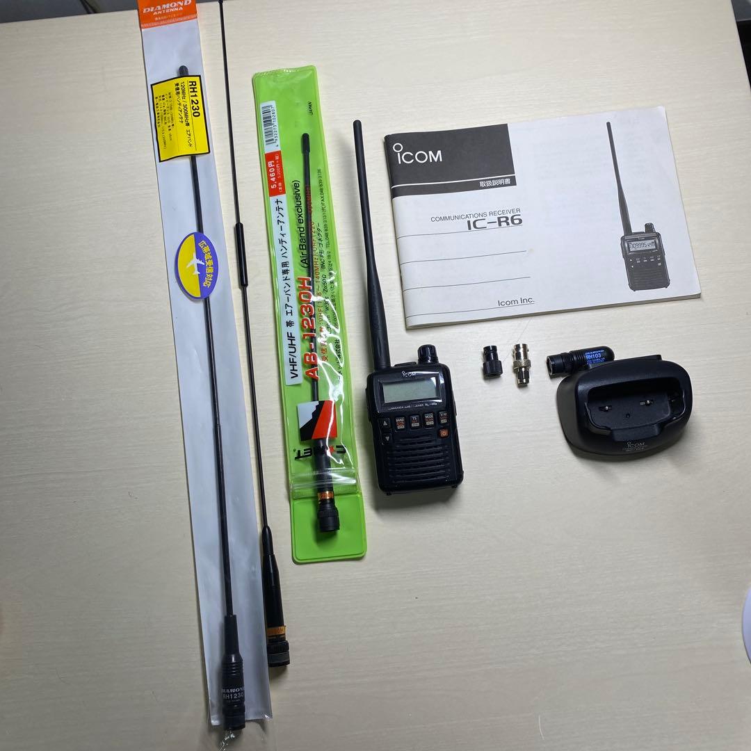 ち*だ様 動作確認済み icom ic-r6 アンテナ SMA→BNC変換コネク