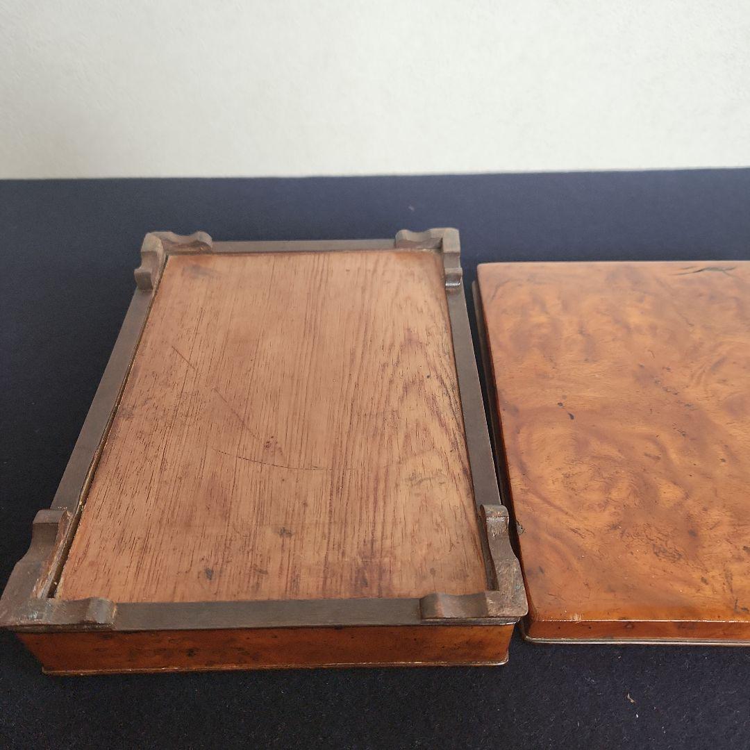 江戸指物‥玉杢‥ブドウ杢‥硯箱