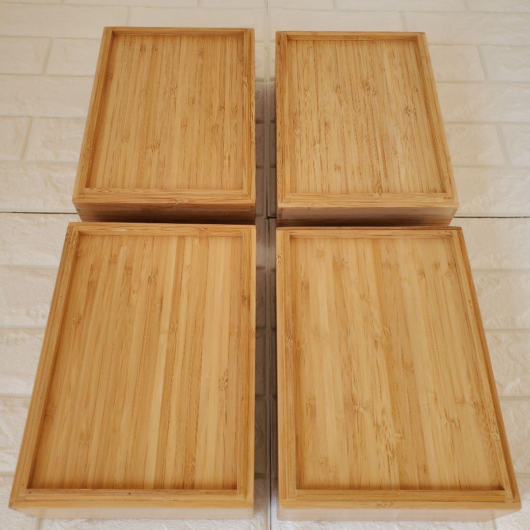 極美品 無印良品 14点セット 重なる竹材長方形ボックス 収納ボックス 小物入れ