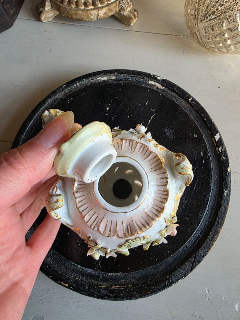 フランスアンティーク 陶器のポプリポット