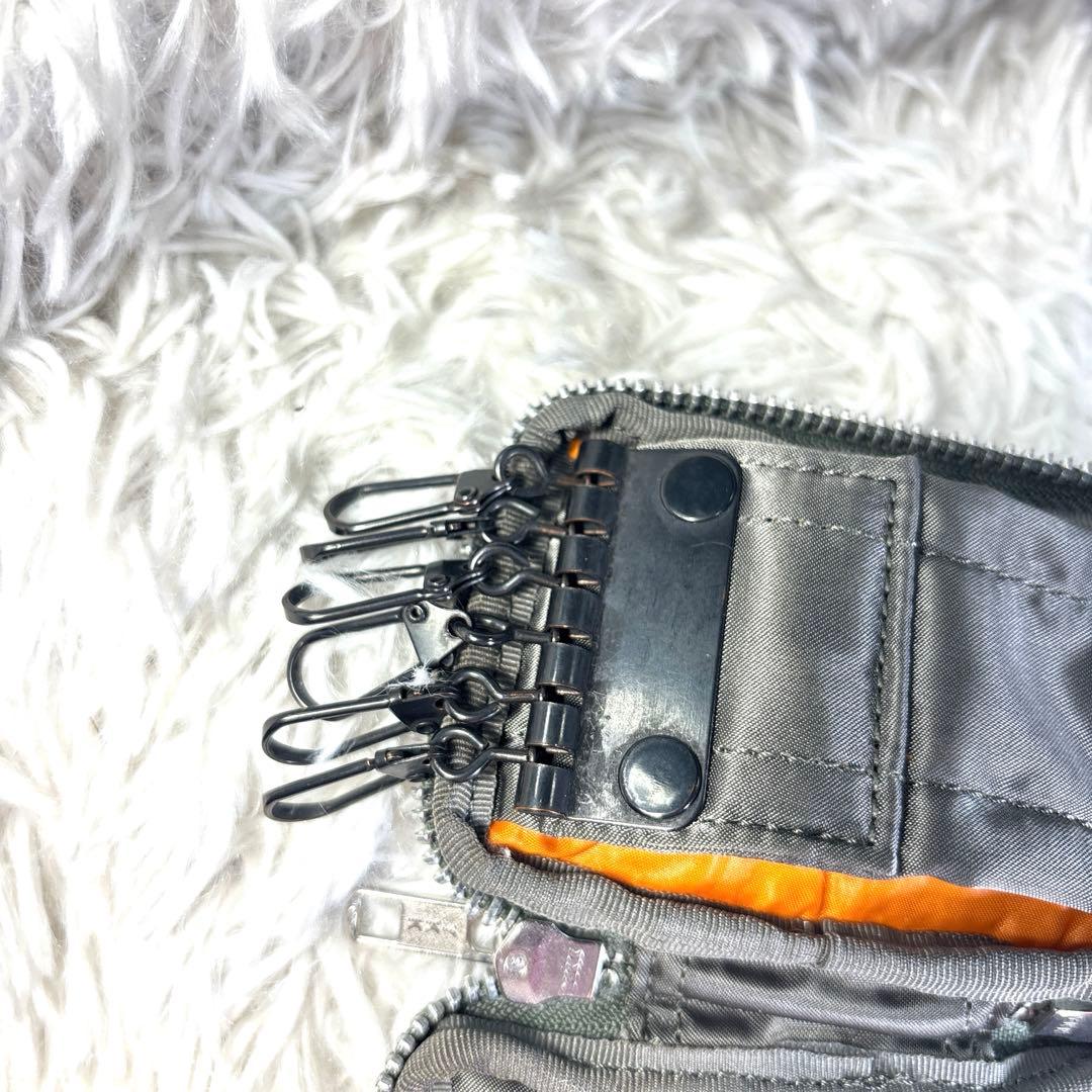 希少✨ポーター タンカー ラウンドファスナー キーケース セージグリーン　グレー