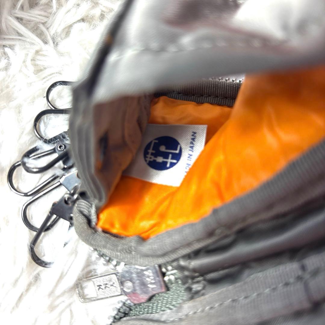 希少✨ポーター タンカー ラウンドファスナー キーケース セージグリーン　グレー