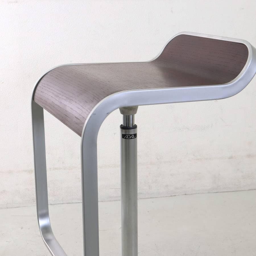 はなこ様6の2ラパルマ レム ハイスツール 板座 オーク突板 ブラウン昇降回転a