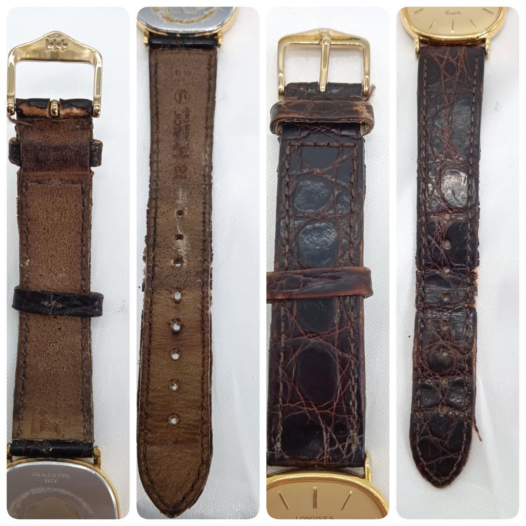 稼働品 LONGINES ロンジン クォーツ 腕時計 ゴールド スクエア