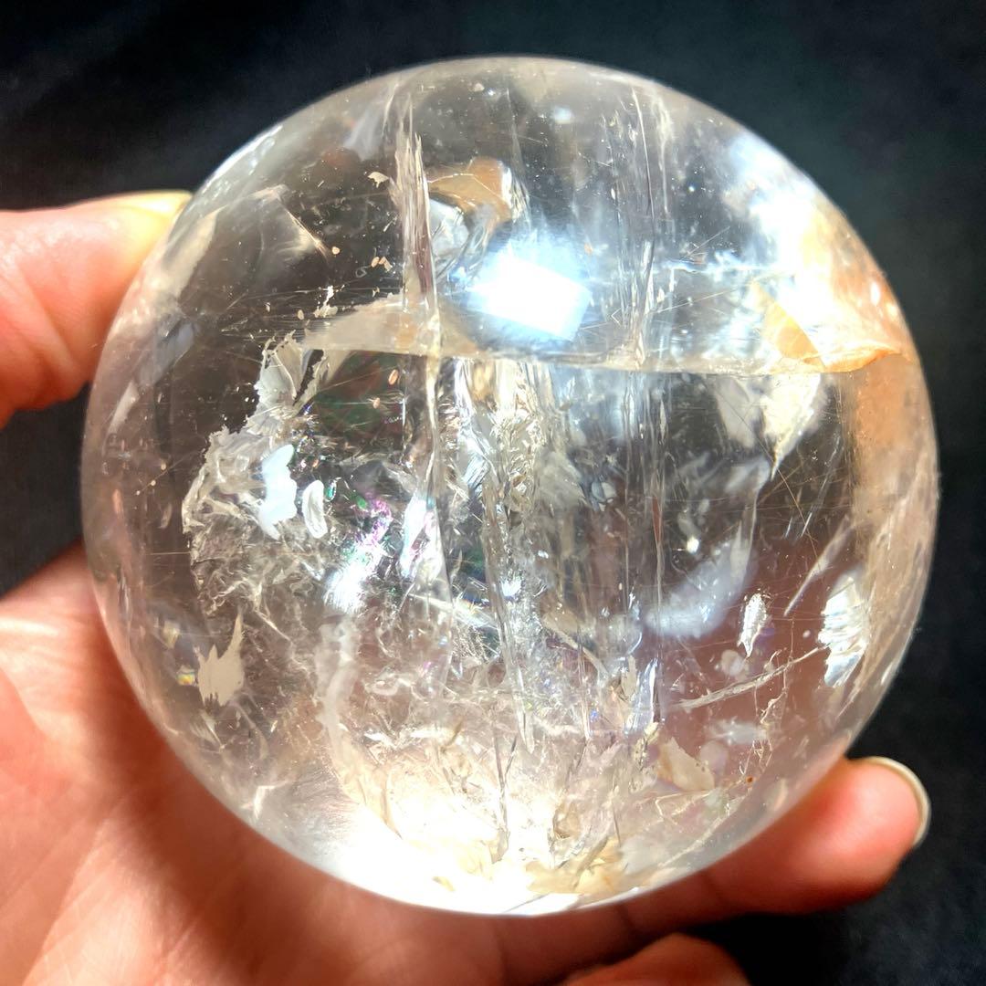 超特大　71mm レインボーゴールドルチルクォーツ　金針水晶　パワーストーン